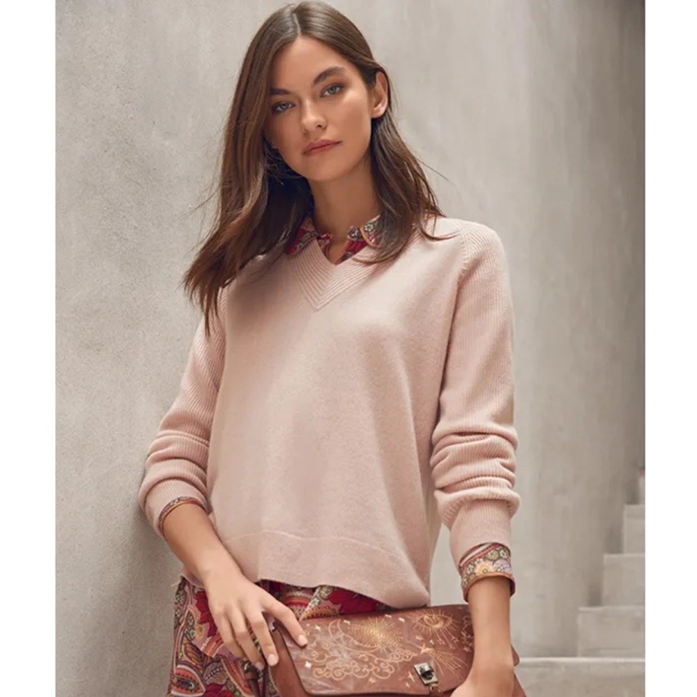 Cashmere whipstitch top